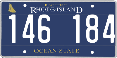 RI license plate 146184