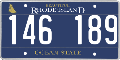RI license plate 146189
