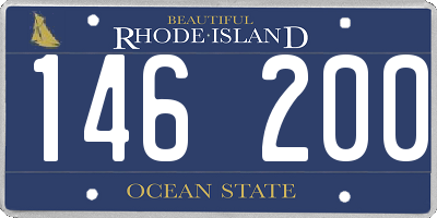 RI license plate 146200