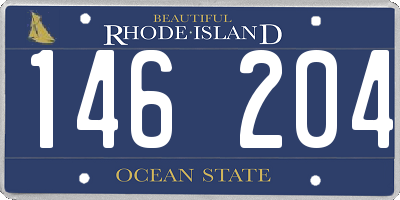 RI license plate 146204