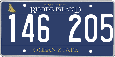 RI license plate 146205