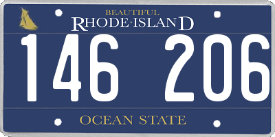 RI license plate 146206