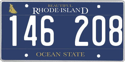 RI license plate 146208
