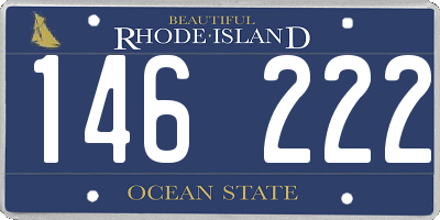 RI license plate 146222