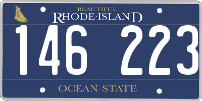 RI license plate 146223