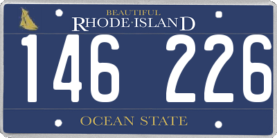 RI license plate 146226