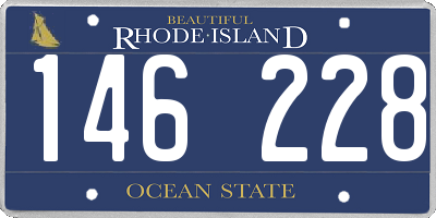 RI license plate 146228