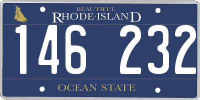 RI license plate 146232