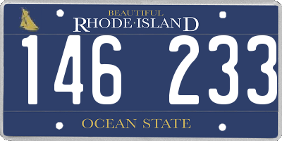 RI license plate 146233