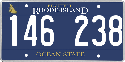 RI license plate 146238