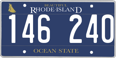RI license plate 146240