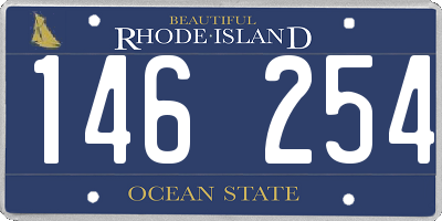 RI license plate 146254