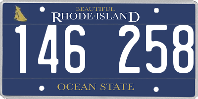 RI license plate 146258