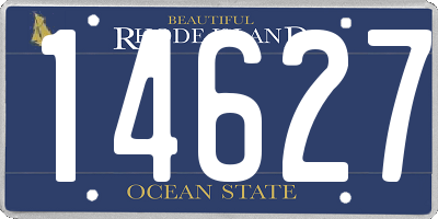 RI license plate 14627