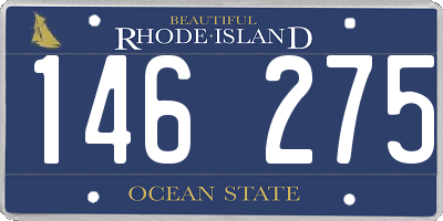 RI license plate 146275