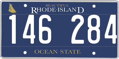 RI license plate 146284