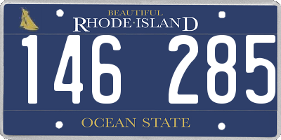 RI license plate 146285