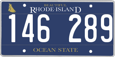 RI license plate 146289