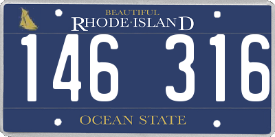 RI license plate 146316