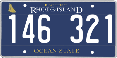 RI license plate 146321