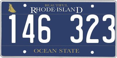 RI license plate 146323