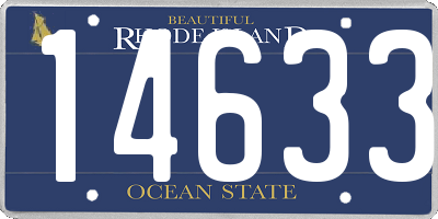 RI license plate 14633