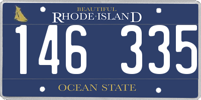 RI license plate 146335