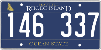 RI license plate 146337