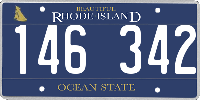 RI license plate 146342