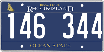 RI license plate 146344