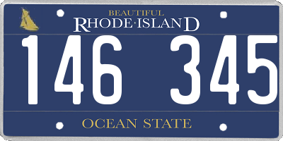 RI license plate 146345