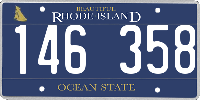 RI license plate 146358
