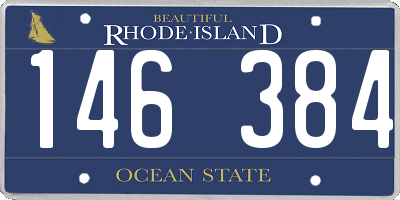 RI license plate 146384