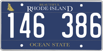 RI license plate 146386