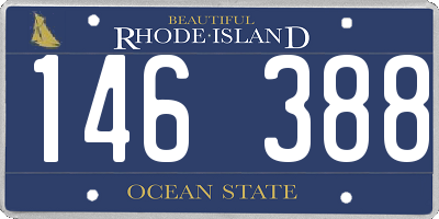 RI license plate 146388