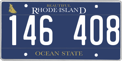 RI license plate 146408