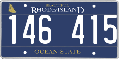 RI license plate 146415