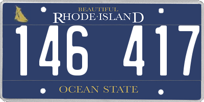 RI license plate 146417