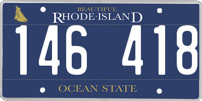 RI license plate 146418