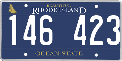 RI license plate 146423