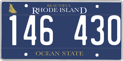 RI license plate 146430