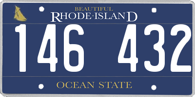 RI license plate 146432