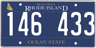 RI license plate 146433