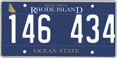 RI license plate 146434