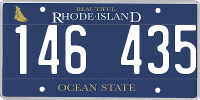 RI license plate 146435