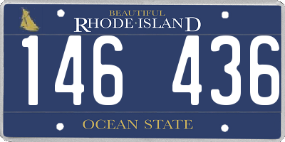 RI license plate 146436