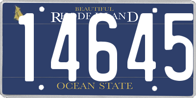 RI license plate 14645