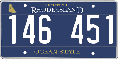 RI license plate 146451