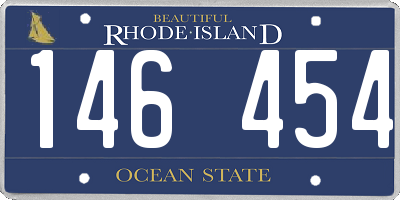 RI license plate 146454
