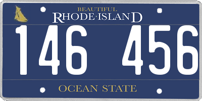 RI license plate 146456